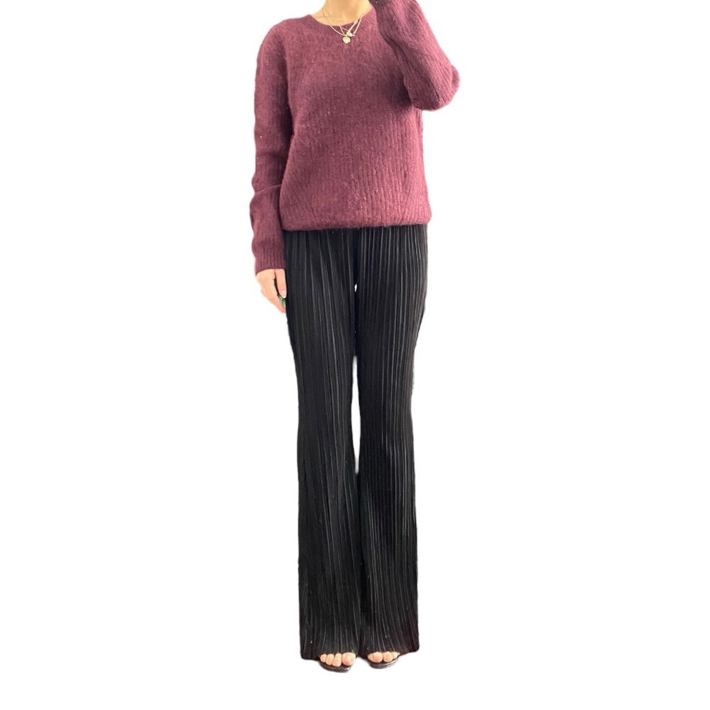 H&M Trend Angora Blend Burgundy Sweater Size US 8